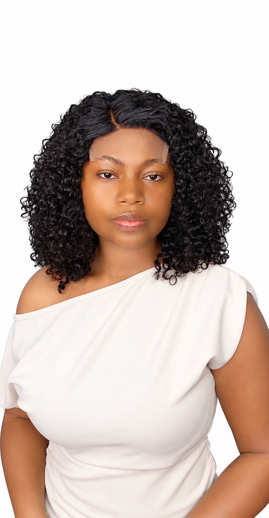 Parrucca FHB ricci pixie naturali neri in capelli umani