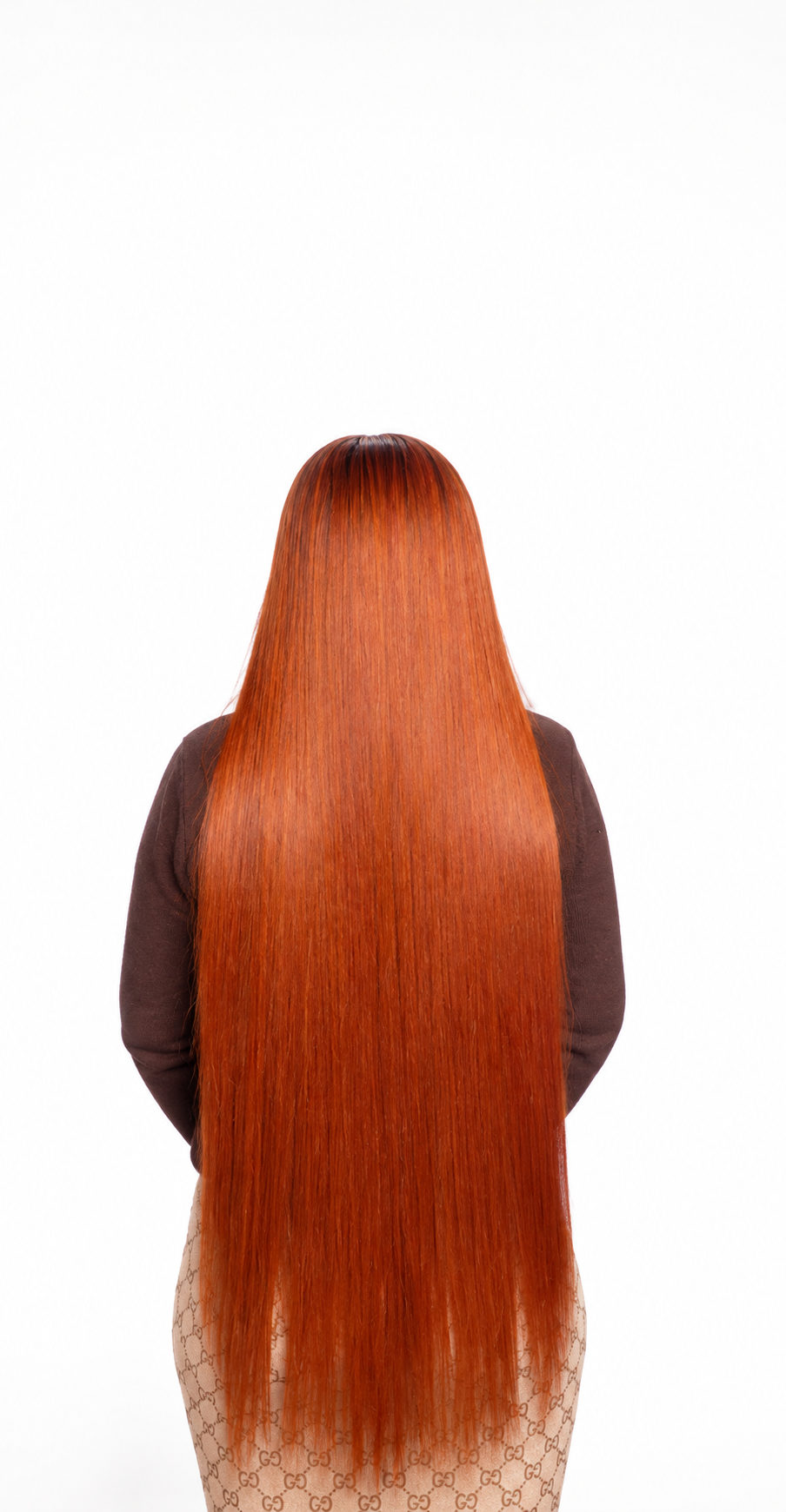 FHB Luxury Copper Glow – Premium Blended Bone Straight Hair