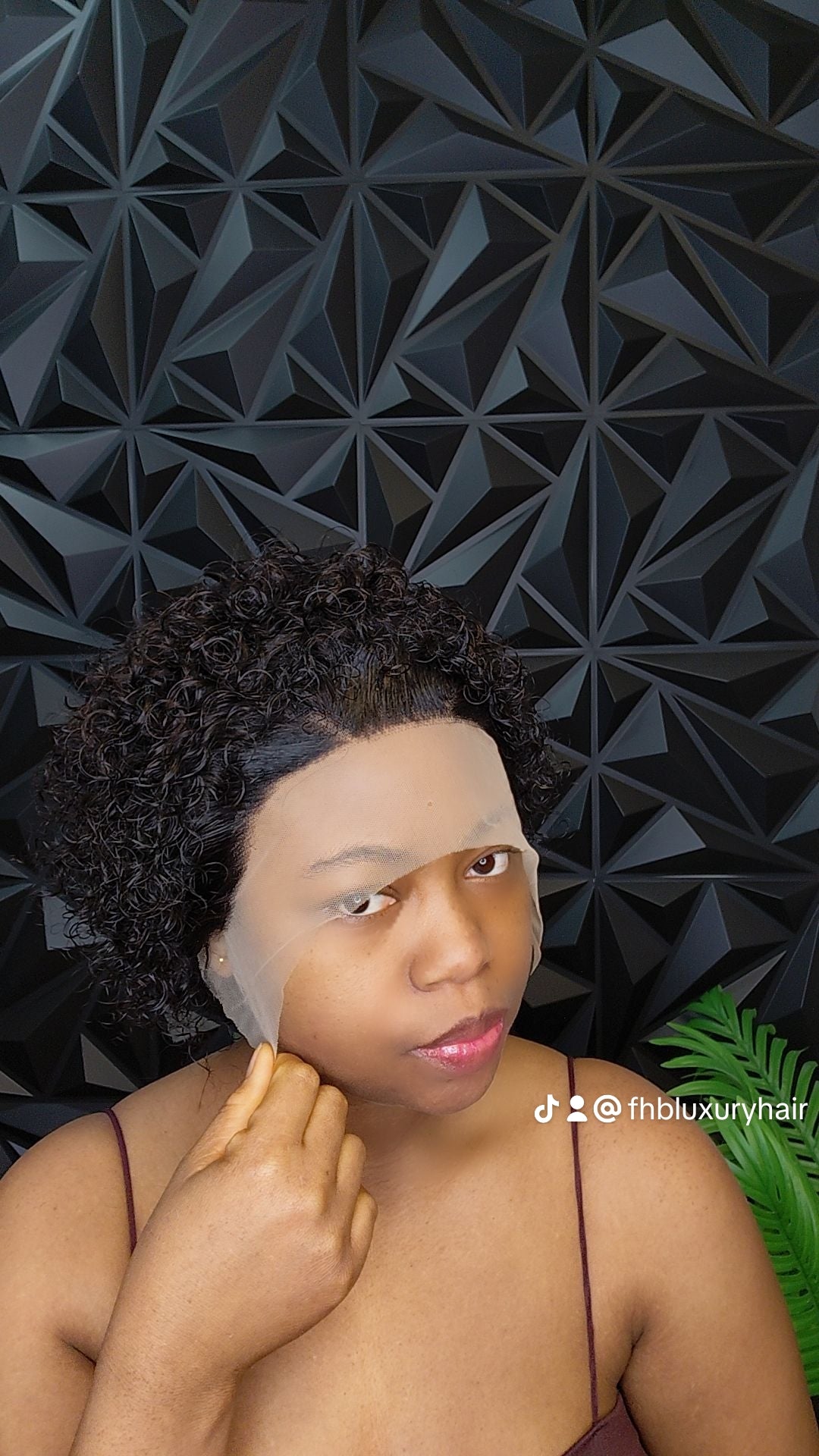 Pixie 💯 Human hair gluless wig
