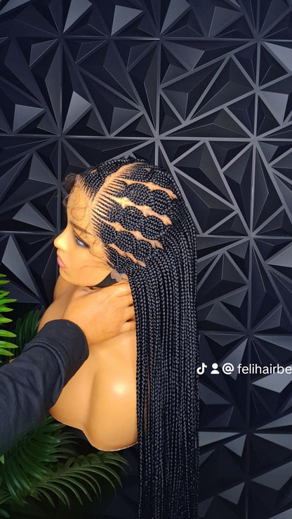 Parrucca vera con trecce a cornrow ✨️