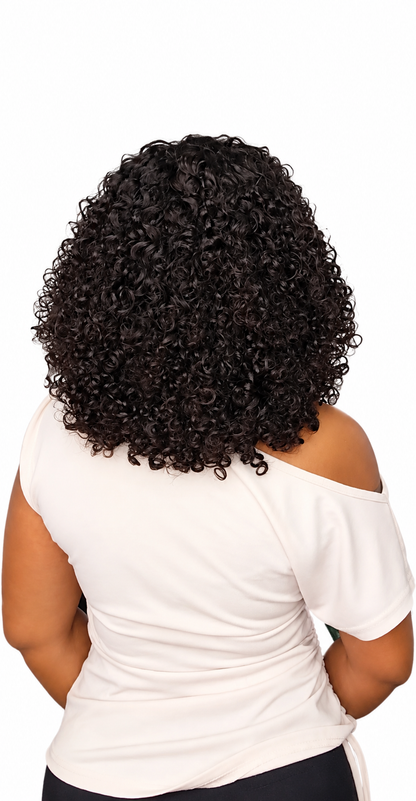 Parrucca FHB ricci pixie naturali neri in capelli umani