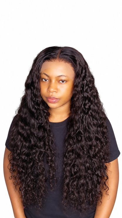 FHB Luxury Deep Wave Human Hair Wig
