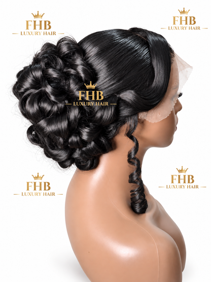 👑 FHB Royal Elegance Glueless Bridal Wig – Premium Blend Hair
